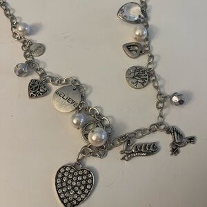 Multi-station silver Chain necklace